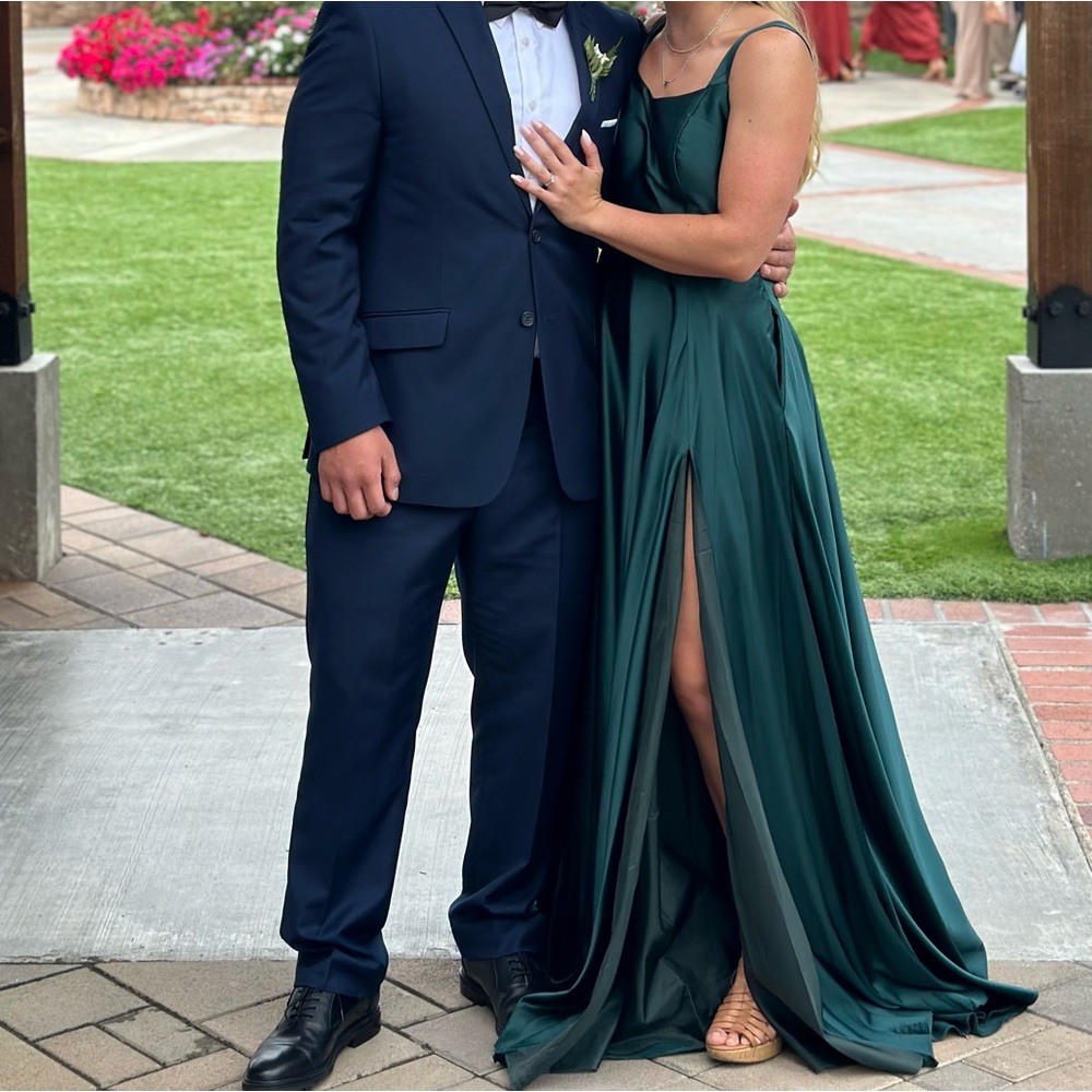 B Darlin Teal Maxi Dress